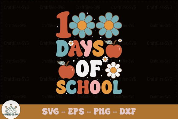 100 Days of School - Retro SVG