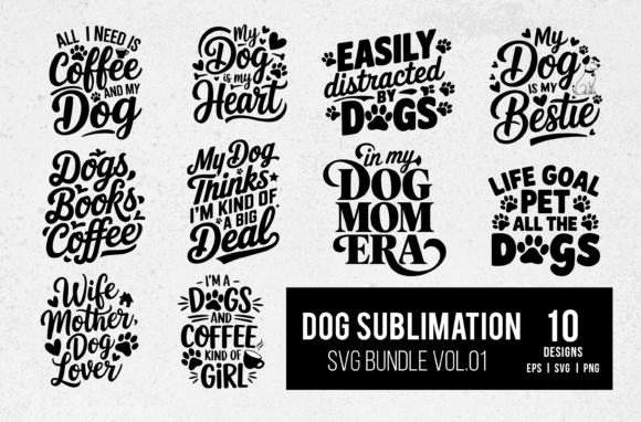 Dog Sublimation Svg Bundle Vol.02 Design Review