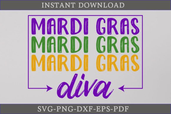 Mardi Gras Diva Shirt SVG Cutting File