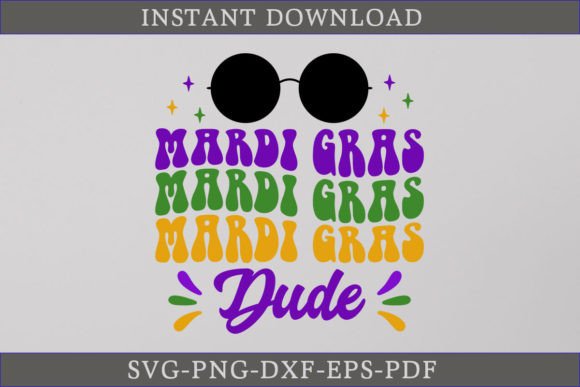 Mardi Gras Dude Retro Shirt SVG Cut File Review